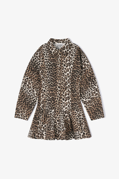 Leopard Shirt Dress - GANNI