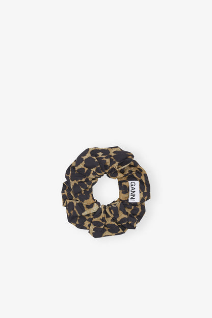 Leopard Leopard Cotton Scrunchie - GANNI