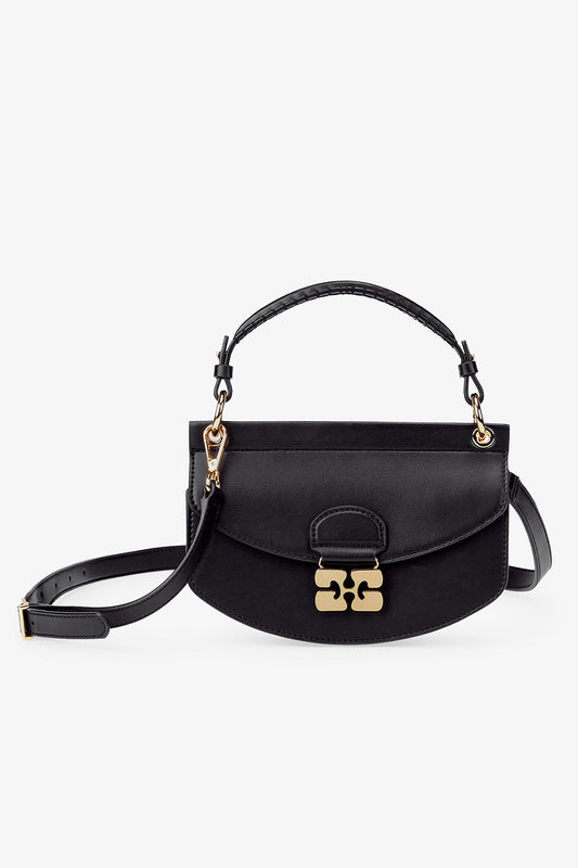 Black Black Mini Top Handle Apo-G Bag - GANNI