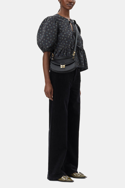 Black Black Mini Top Handle Apo-G Bag - GANNI