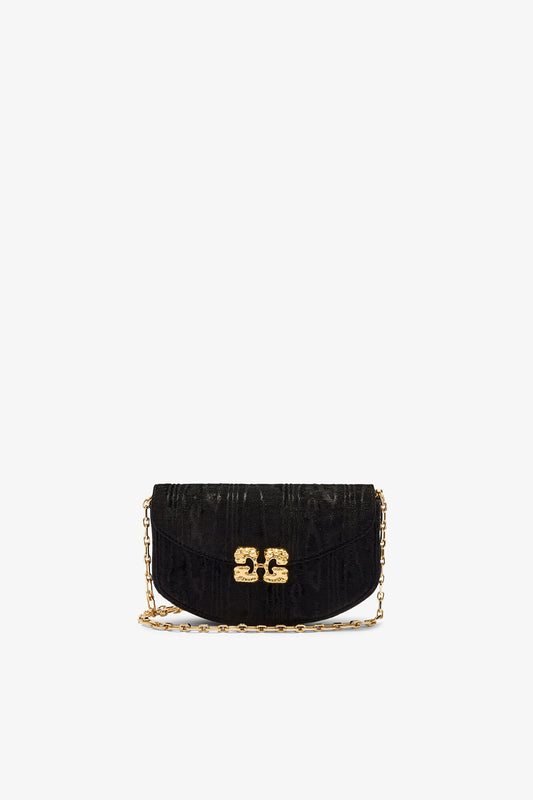 Lulu Wallet On Chain in Velvet Moire - GANNI