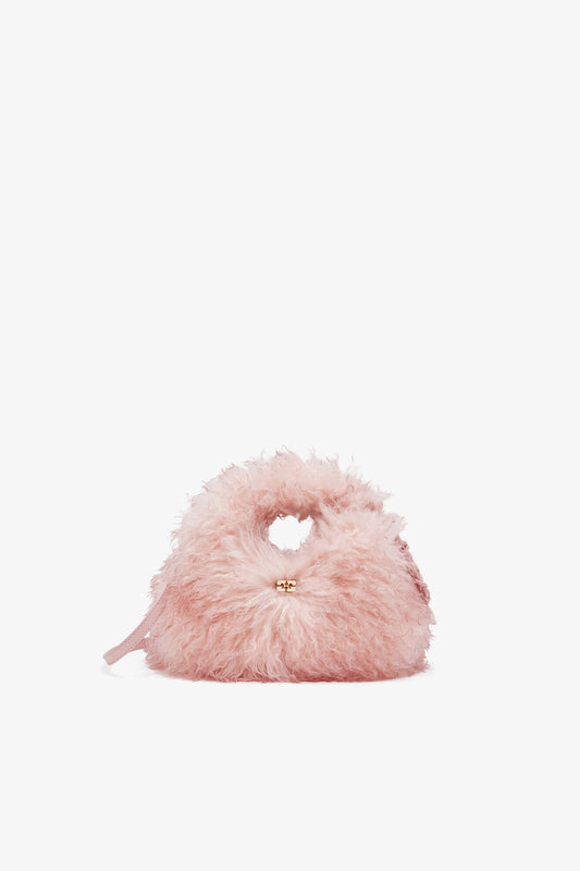 Mary's Rose Pink Fur Mini Hobo Bag - GANNI
