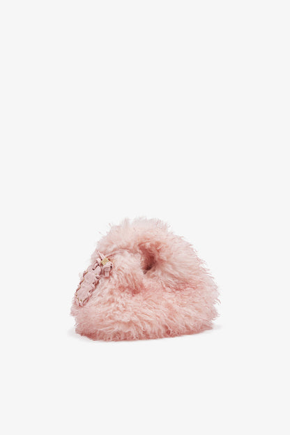 Mary's Rose Pink Fur Mini Hobo Bag - GANNI