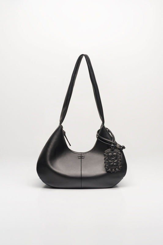 Black Black Medium Hobo Bag - GANNI