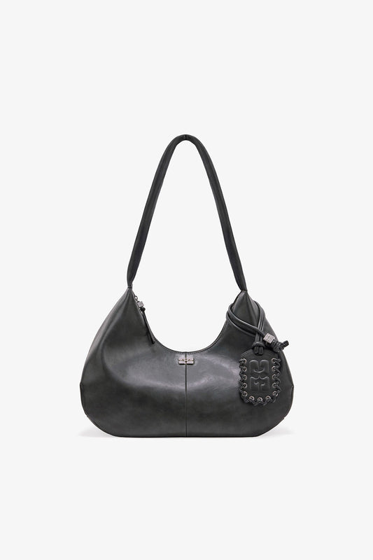 Steal Grey Steal Grey Medium Hobo Bag - GANNI