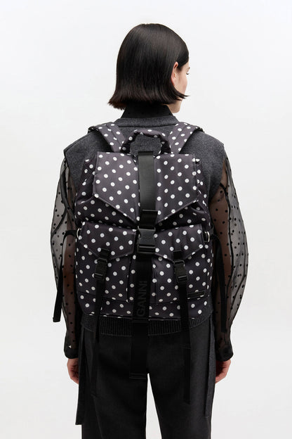 Black Dots Re-Tech Backpack - GANNI
