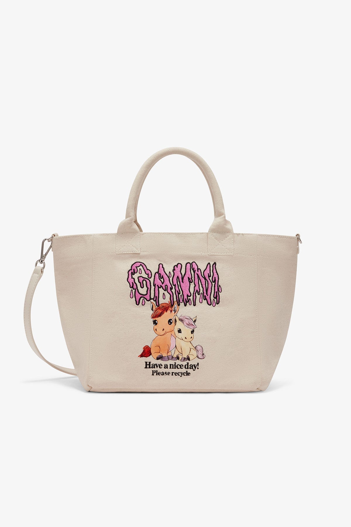 Small Easy Pony Printed Shopper - GANNI