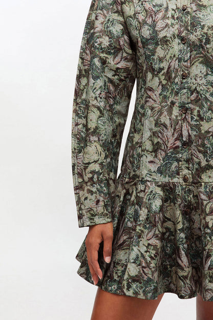 Tapestry Floral Shirt Dress - GANNI