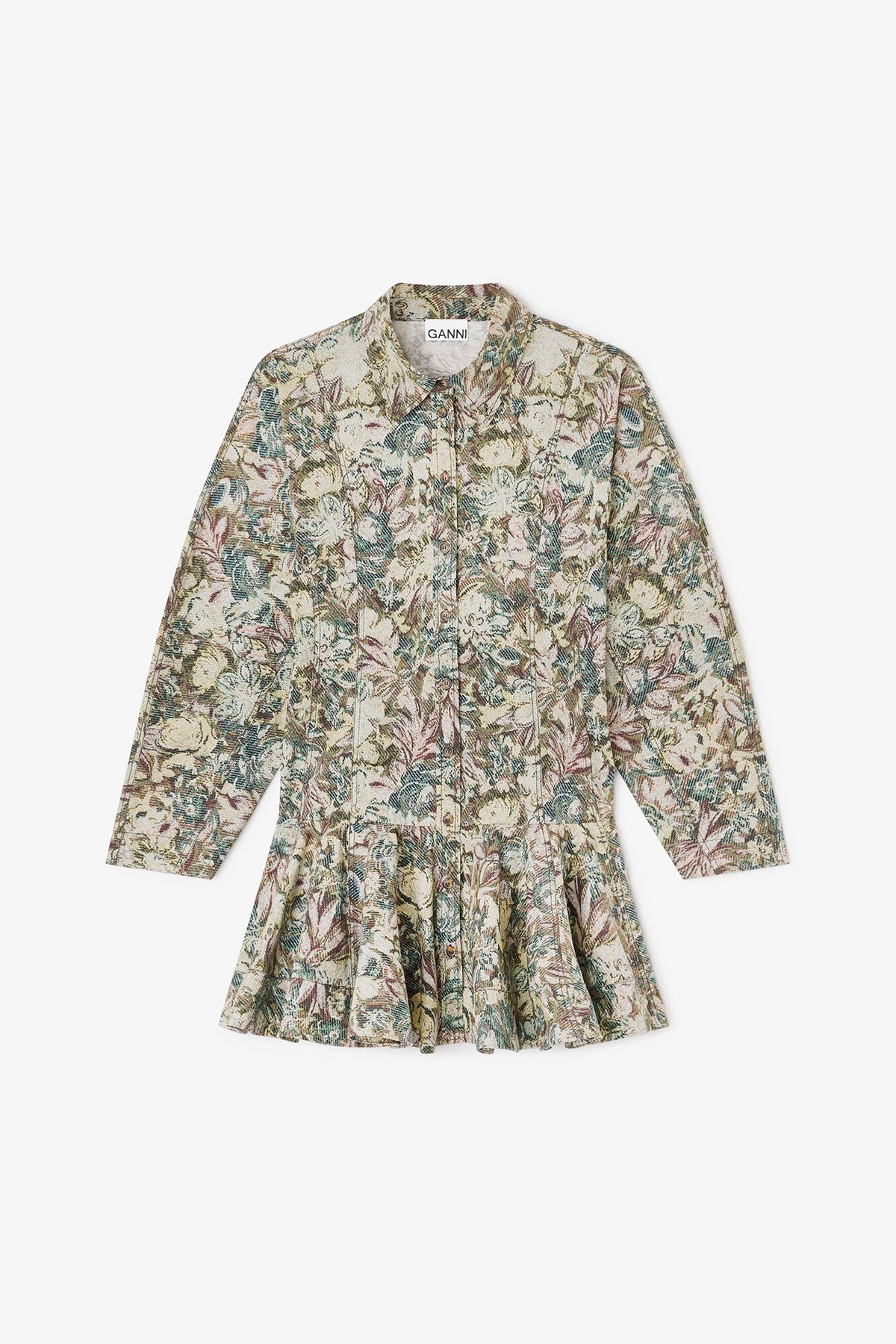 Tapestry Floral Shirt Dress - GANNI