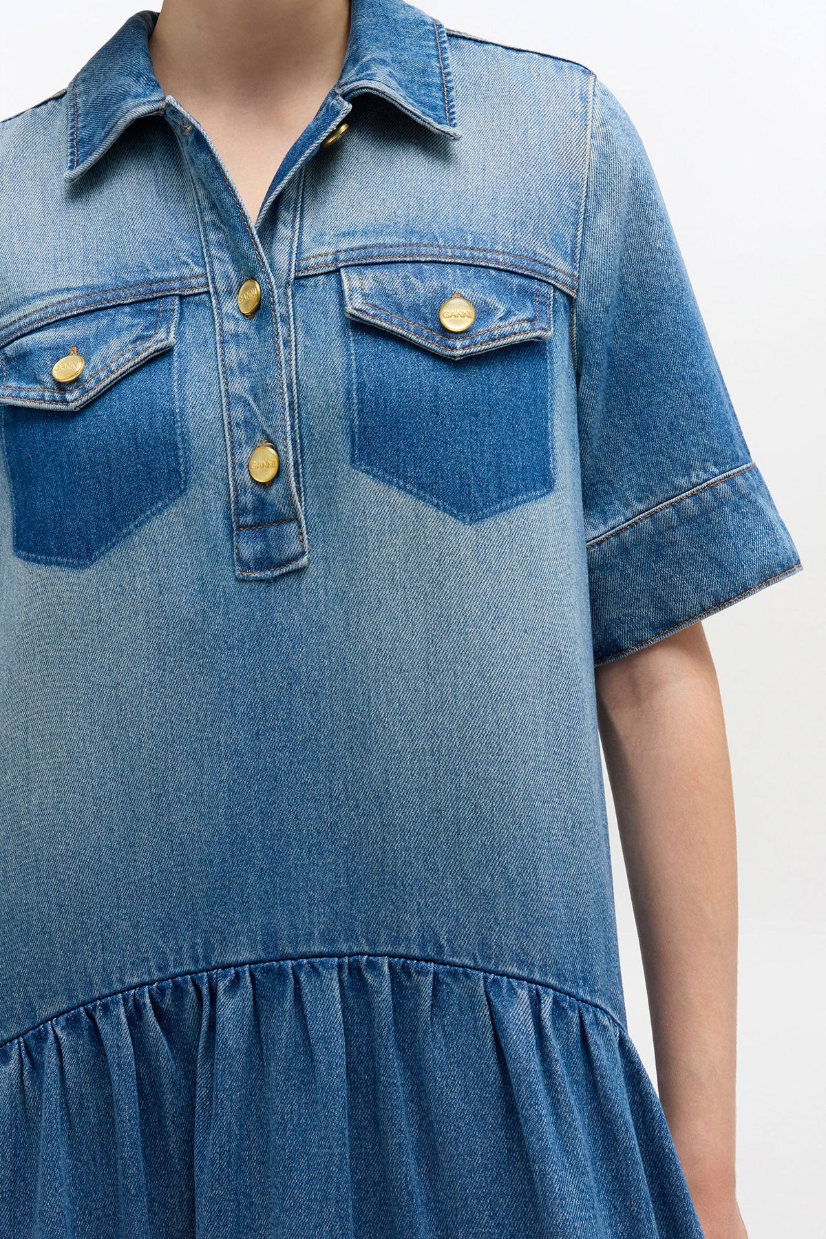 Light Washed Denim Dress - GANNI