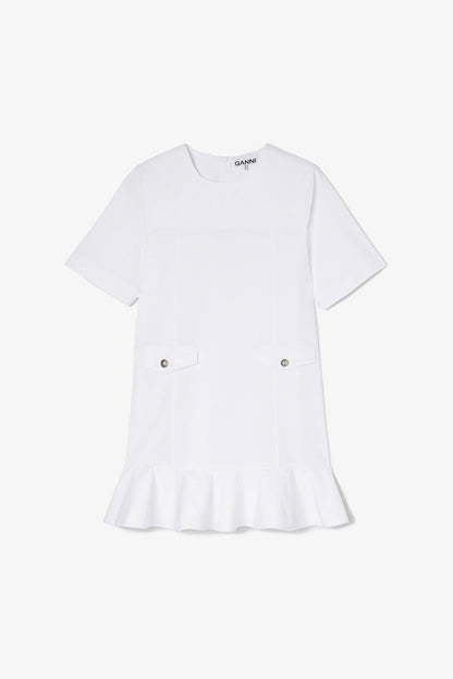 Stretch Cotton Mini Dress - GANNI