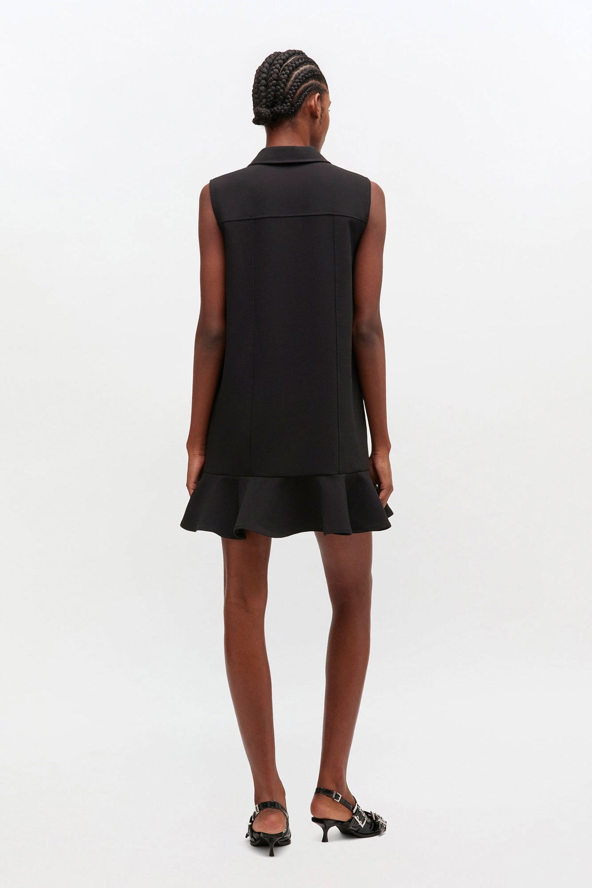 Black Twill Suiting Mini Dress - GANNI
