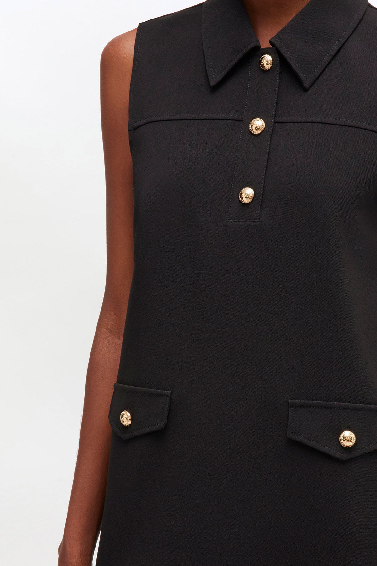 Black Twill Suiting Mini Dress - GANNI