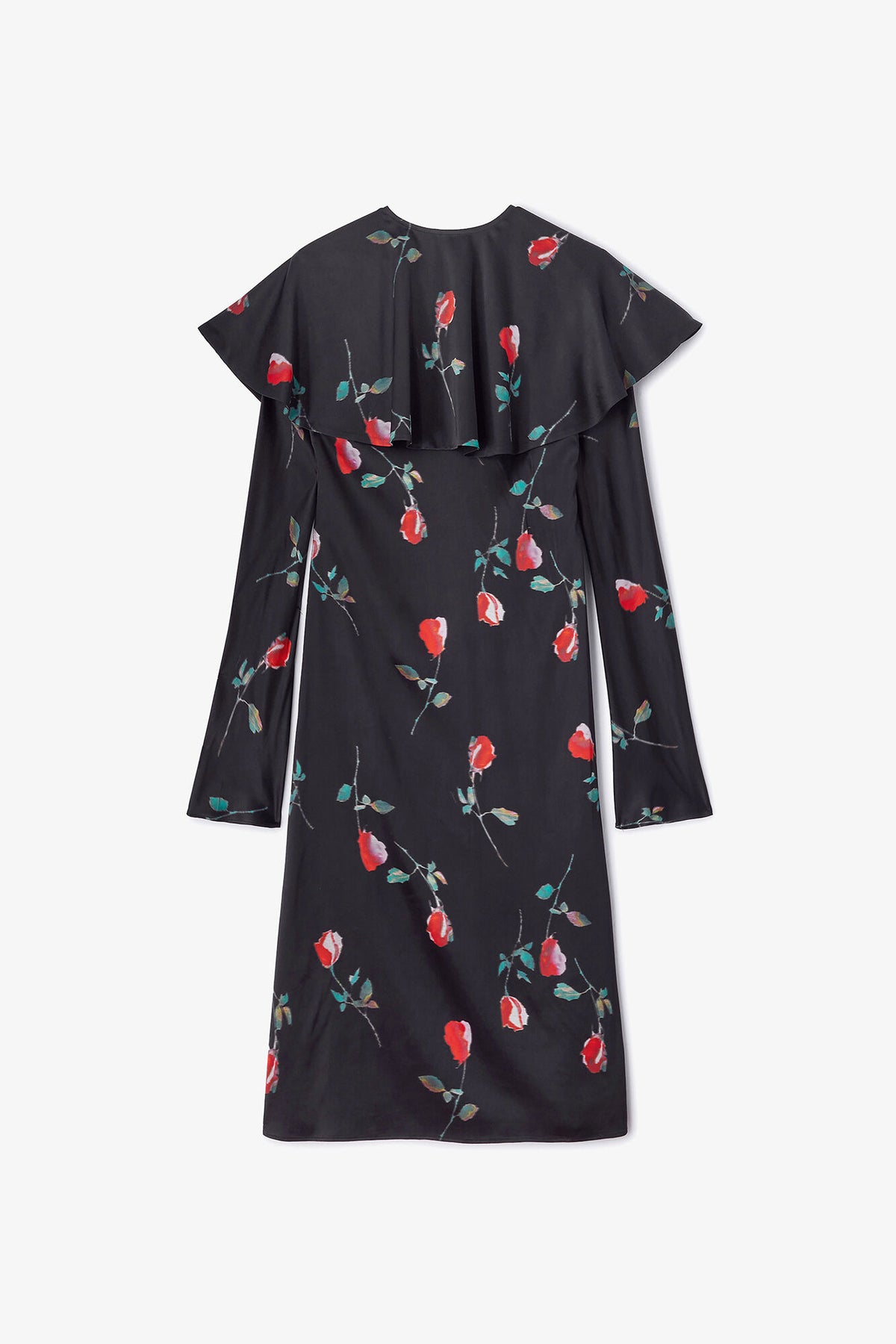 Printed Circle Collar Midi Dress - GANNI