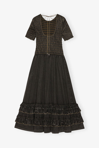 Black Washed Smock Dress - GANNI