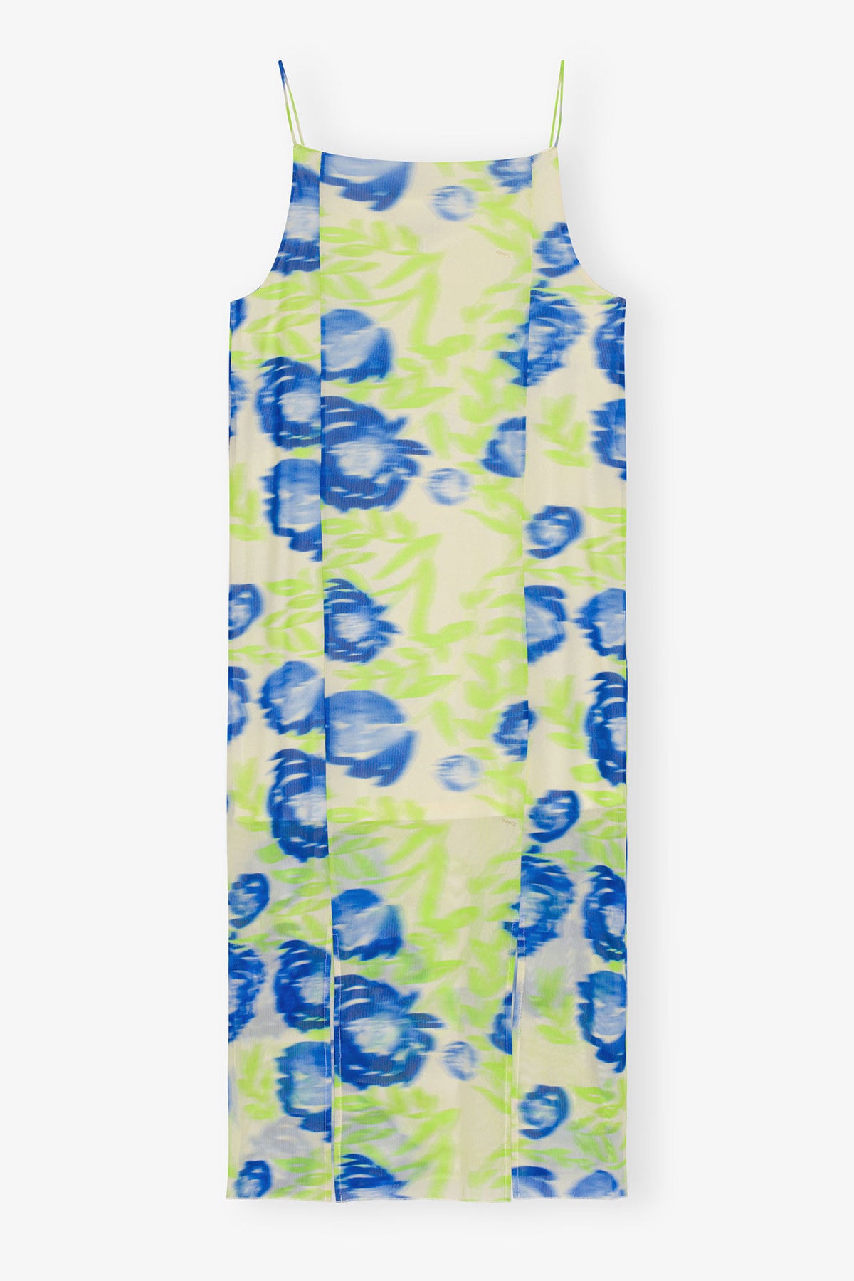 Printed Mesh Slip Dress - GANNI