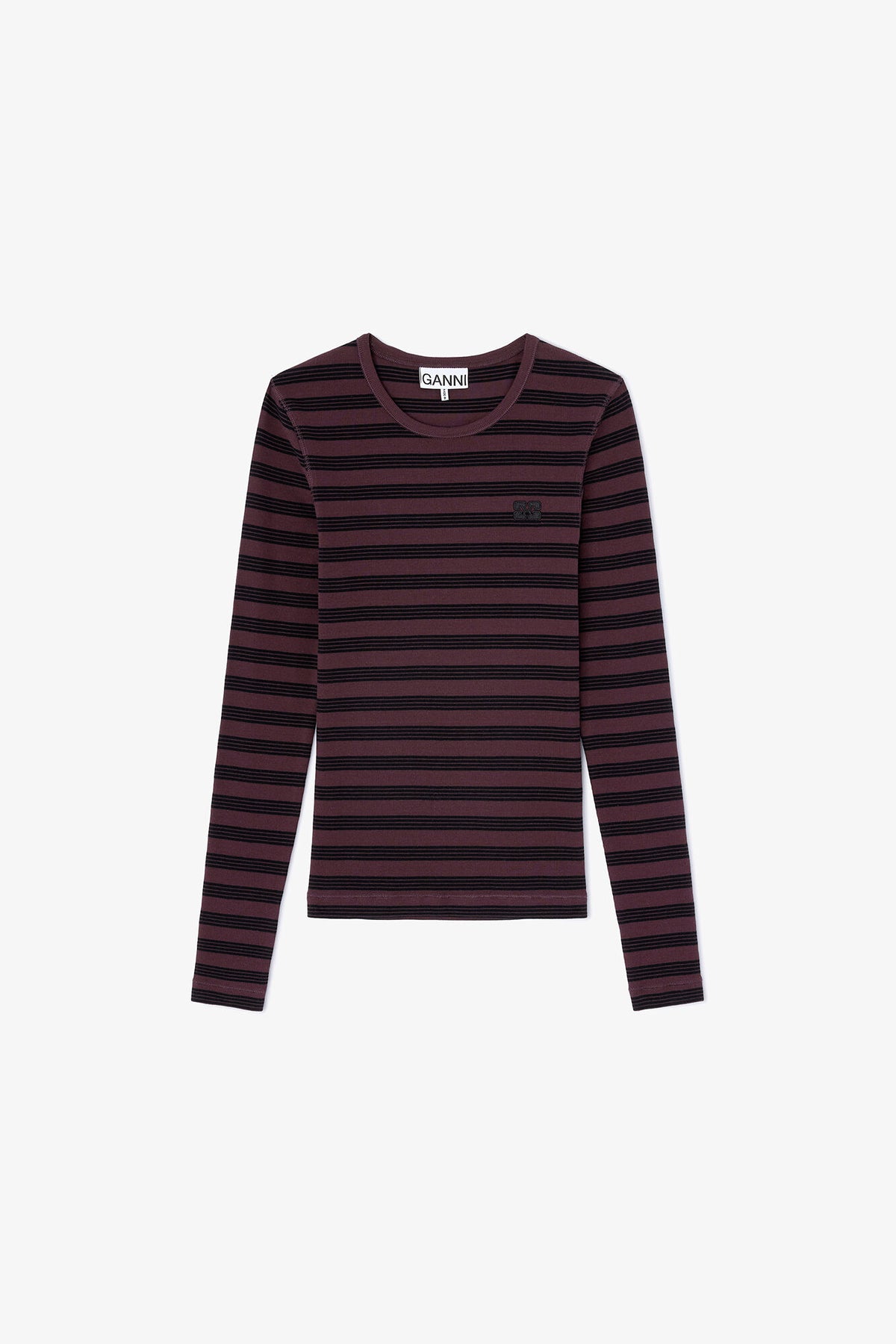 Stripe Rib Long-sleeve - GANNI