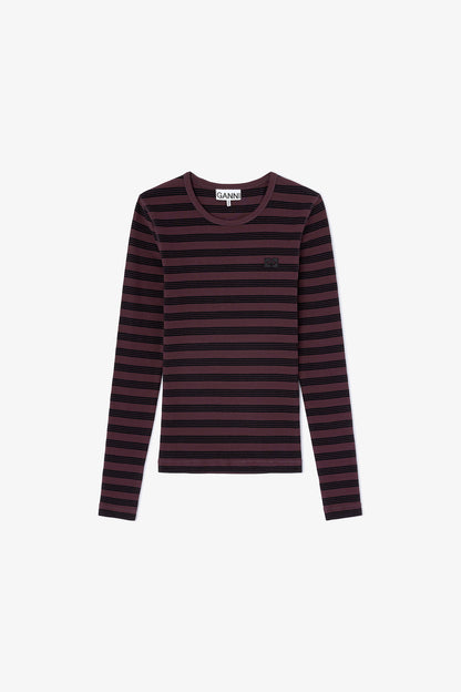 Stripe Rib Long-sleeve - GANNI