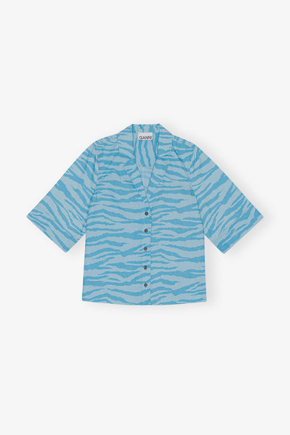 Printed Cotton Shirt - GANNI