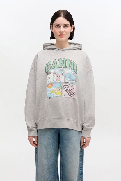 Grey Bear Comic Hoodie - GANNI
