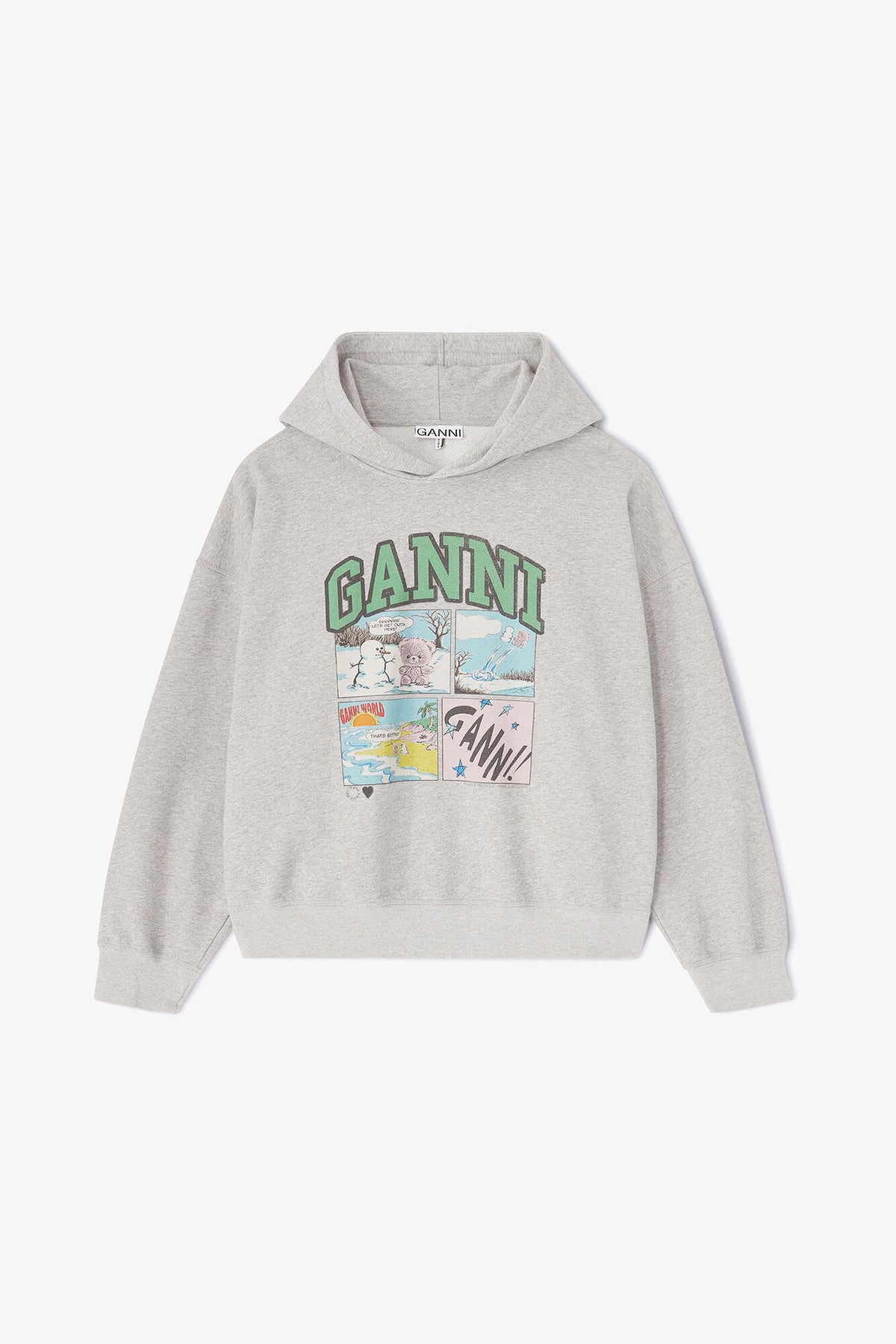 Grey Bear Comic Hoodie - GANNI