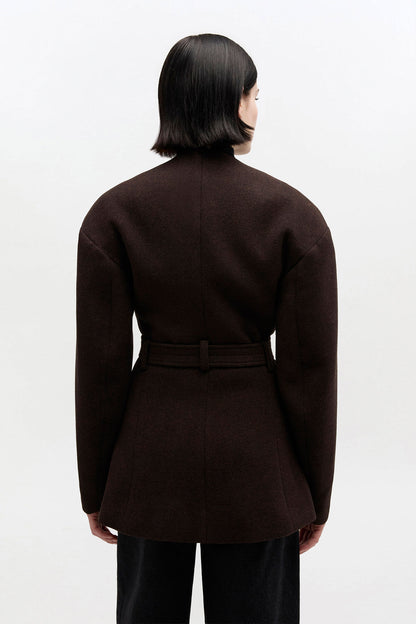 Brown Wool Jacket - GANNI