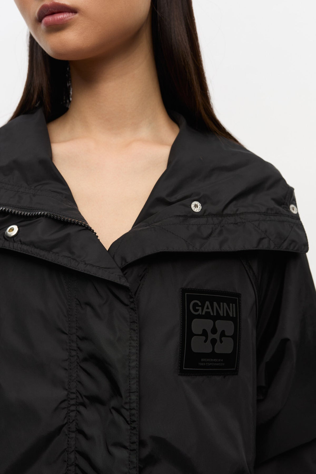 Black Nylon Jacket - GANNI