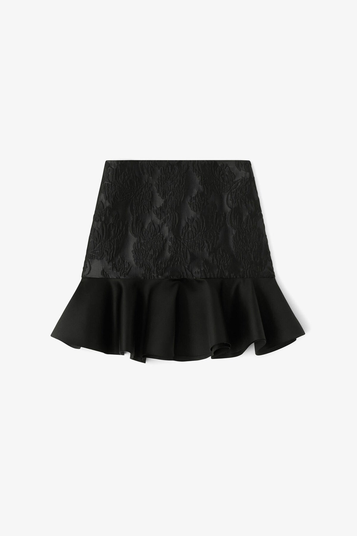 Satin Cloque Mini Skirt - GANNI