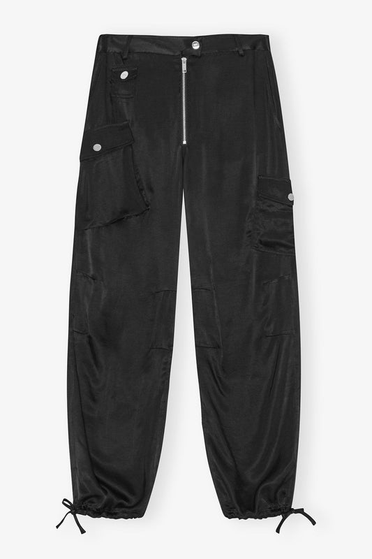 Black Cargo Pants - GANNI