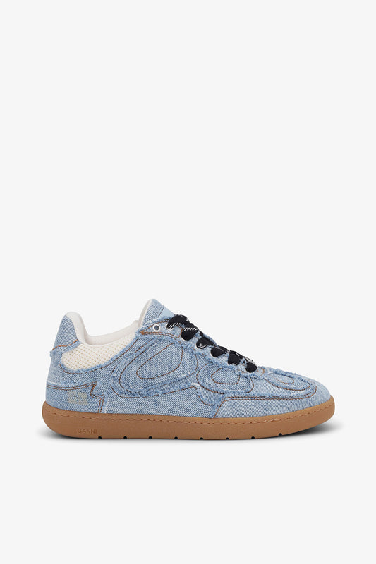 08 Denim Raw Edge Sneakers - GANNI