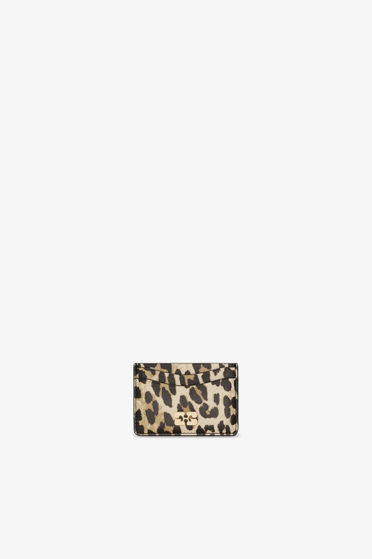 Leopard Leopard Printed Bou Card Holder - GANNI