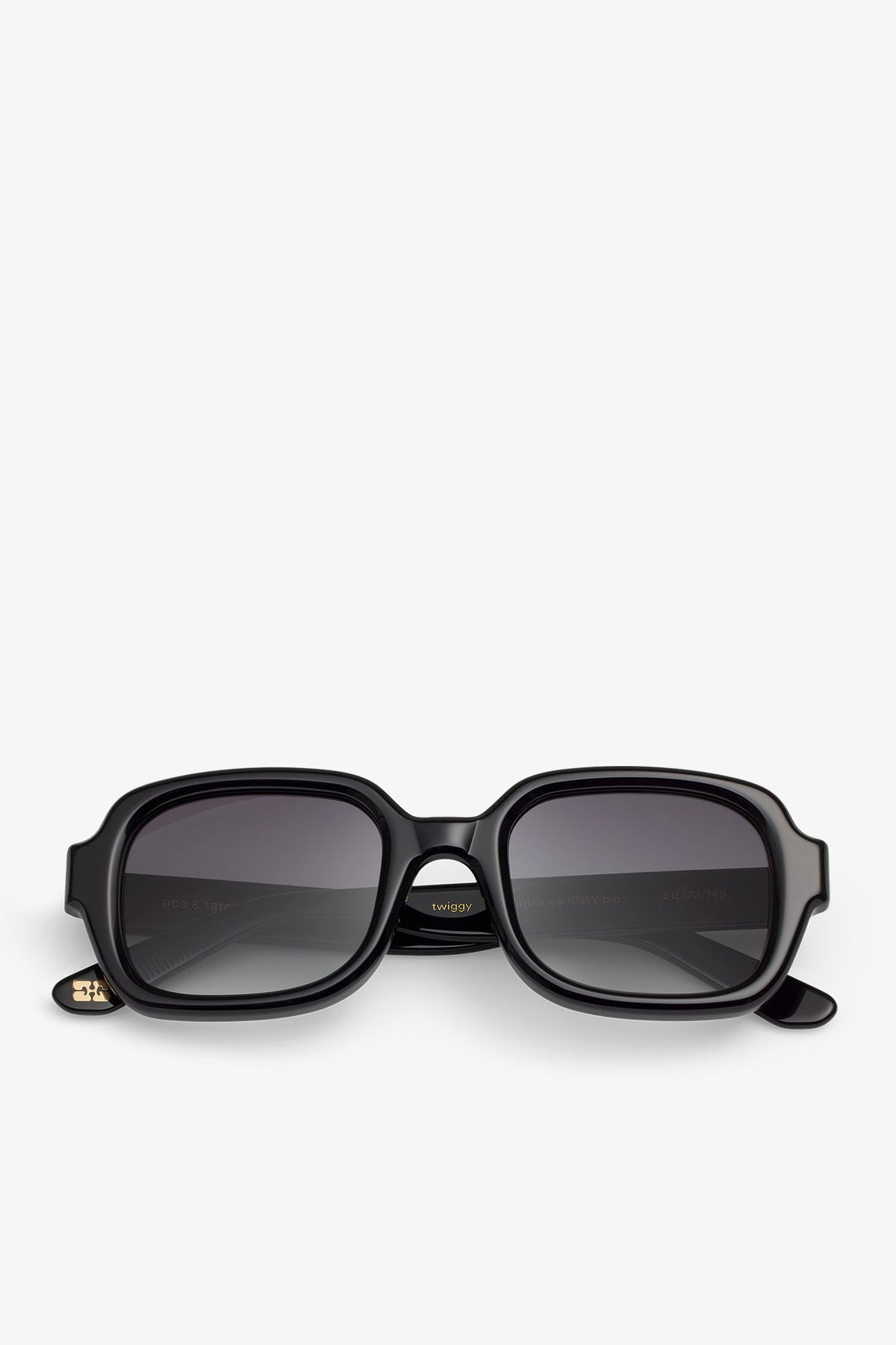 Black GANNI x Ace & Tate Black Twiggy Sunglasses - GANNI