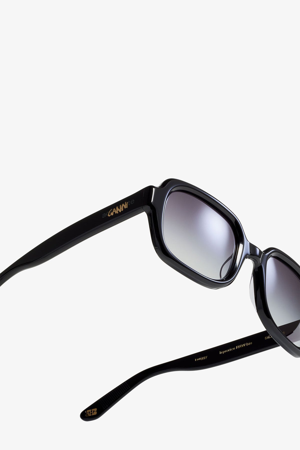 Black GANNI x Ace & Tate Black Twiggy Sunglasses - GANNI