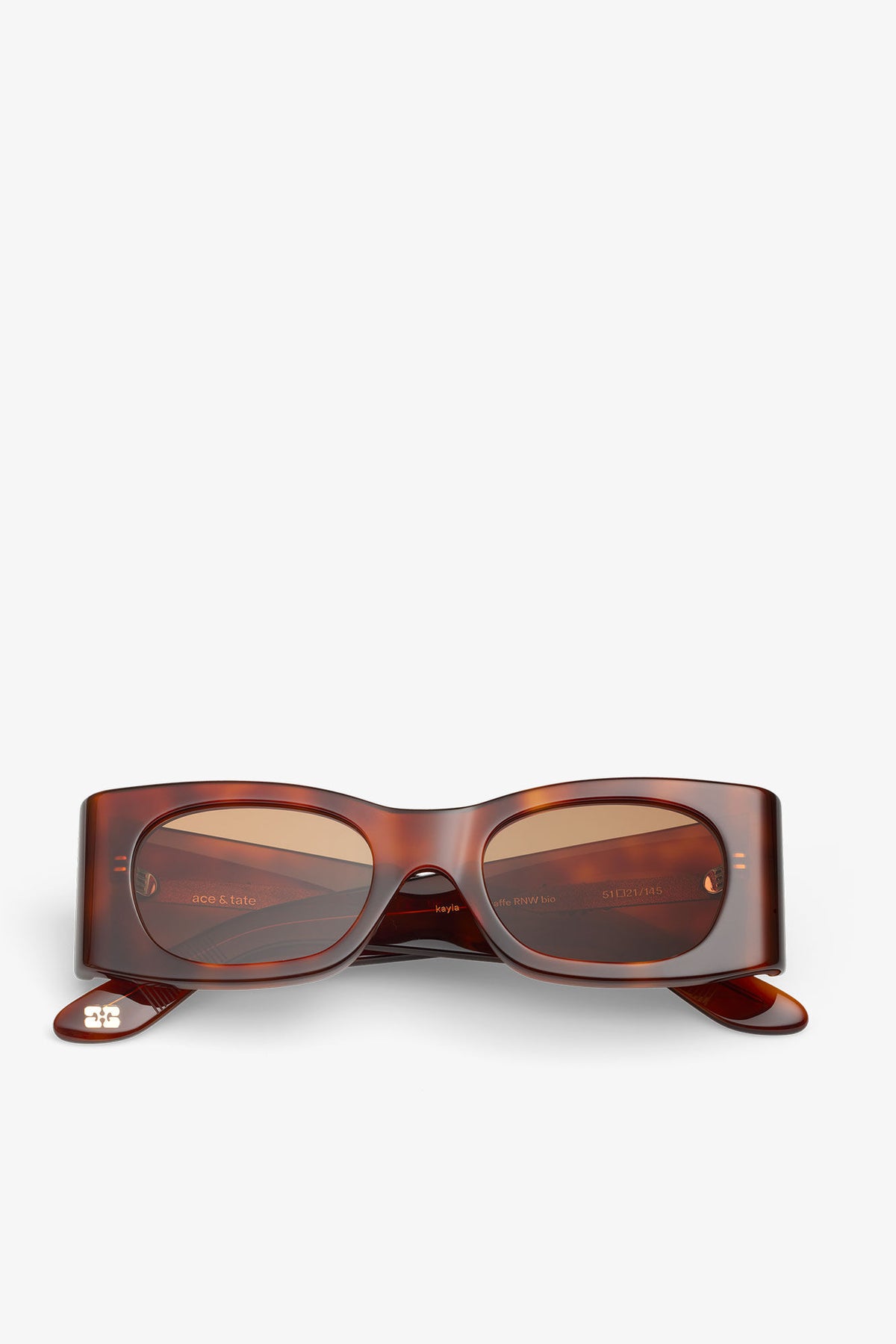 Tiger's Eye GANNI x Ace & Tate Tiger's Eye Kayla Sunglasses - GANNI