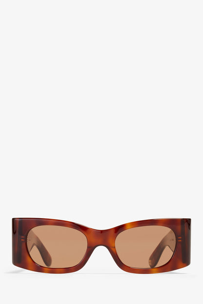 Tiger's Eye GANNI x Ace & Tate Tiger's Eye Kayla Sunglasses - GANNI
