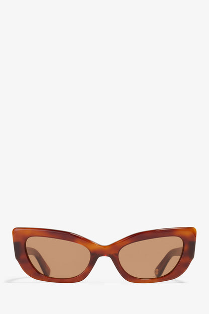 Tiger's Eye GANNI x Ace & Tate Tiger's Eye Sadie Sunglasses - GANNI