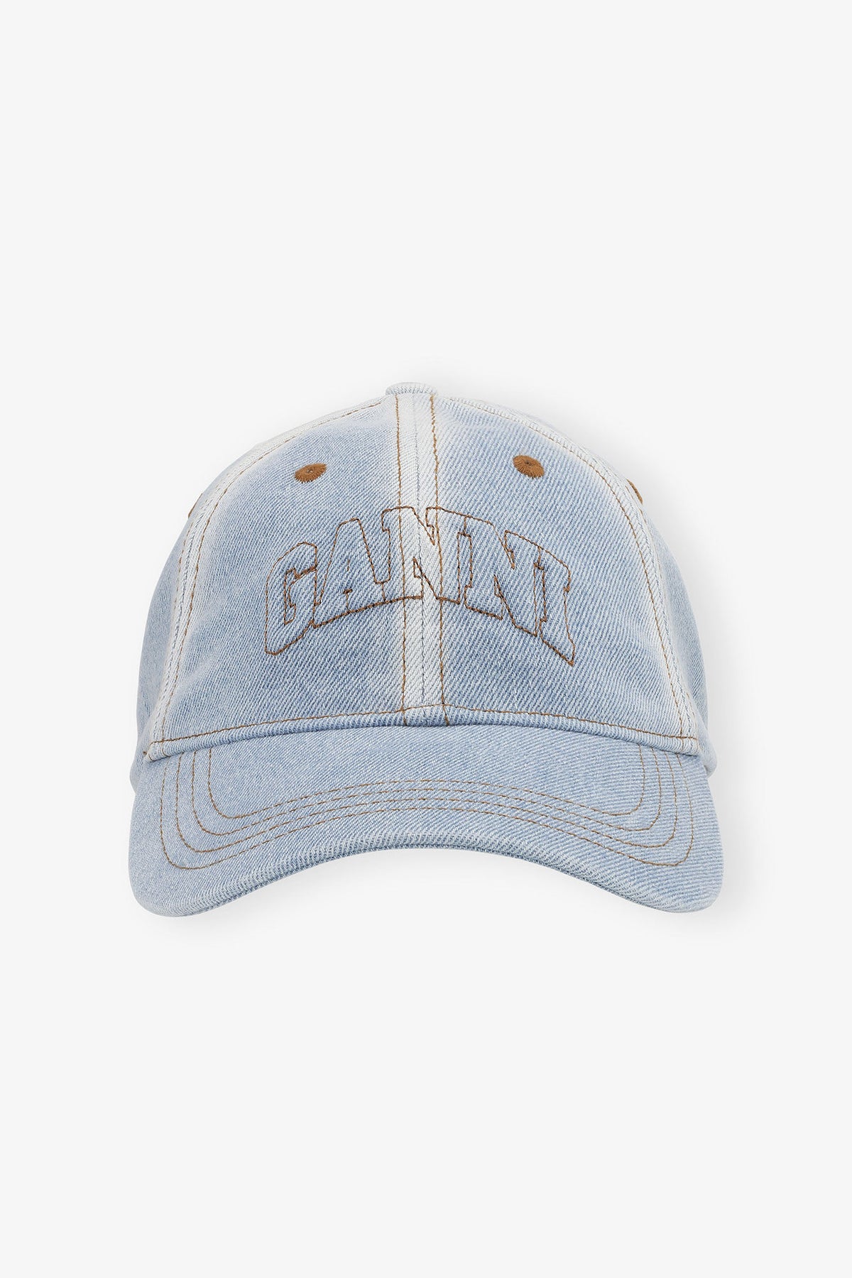 Light Denim Cap in Light Blue Denim - GANNI