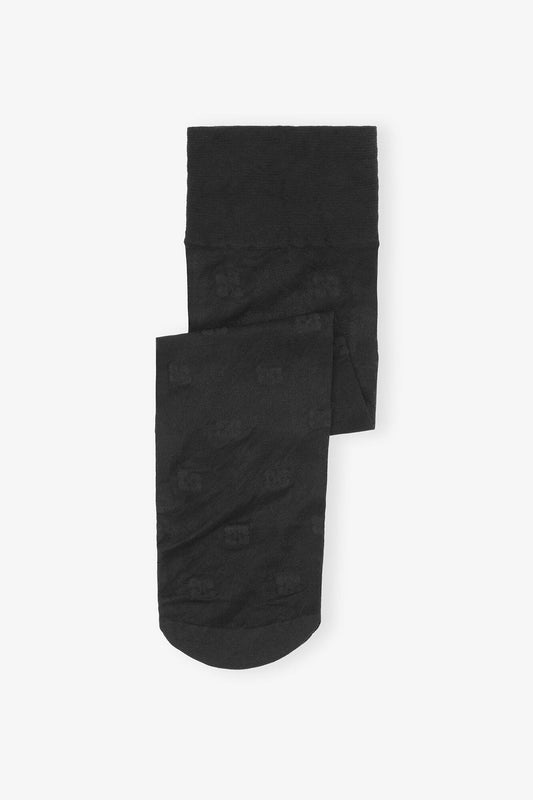 Black Butterfly Lace Socks - GANNI